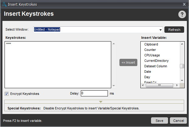 automating keystrokes